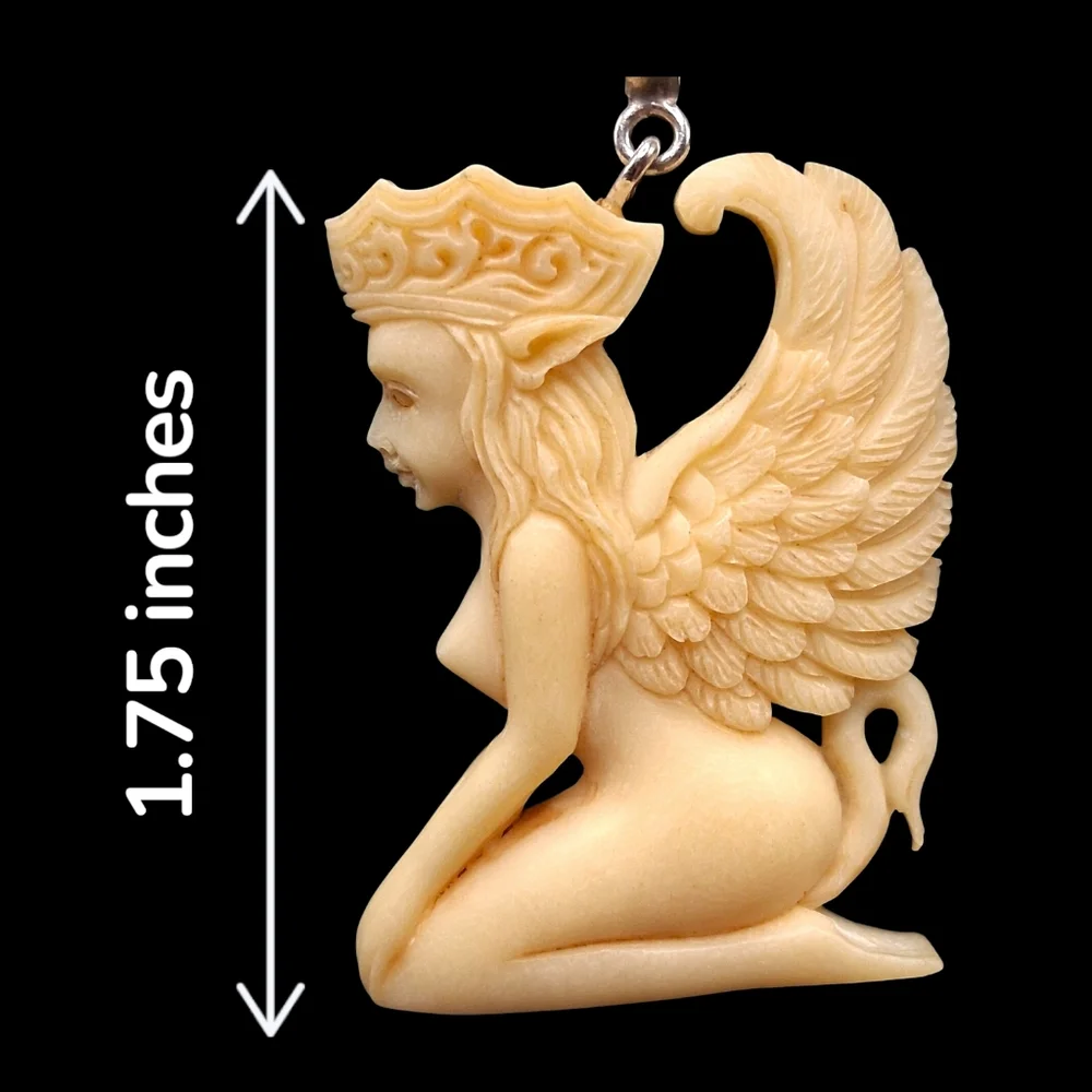 🔥Balinese Hand Carved Pendant on 24 Inch Stainless Steel Chain